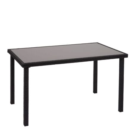 Poly-Rattan Tisch Gartentisch Balkontisch 120x75cm schwarz