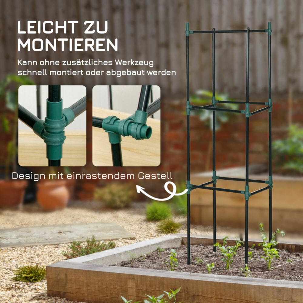 Rankhilfe 3er-Set Pflanzengitter modulares Design