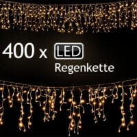 Regen Lichterkette mit 400 LEDs 15 Meter