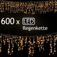 Regen Lichterkette mit 600 LEDs 20m
