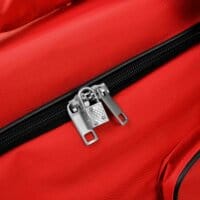 Reisetasche mit Trolleyfunktion 85L rot - Hängeschloss