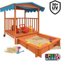 Sandkasten mit Spielveranda Spielhaus Veranda