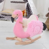 Schaukeltier Schaukelpferd Flamingo mit Sound