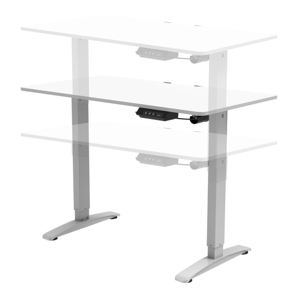 Höhenverstellbarer Tisch Visalia elektrisch 110x60cm Weiss