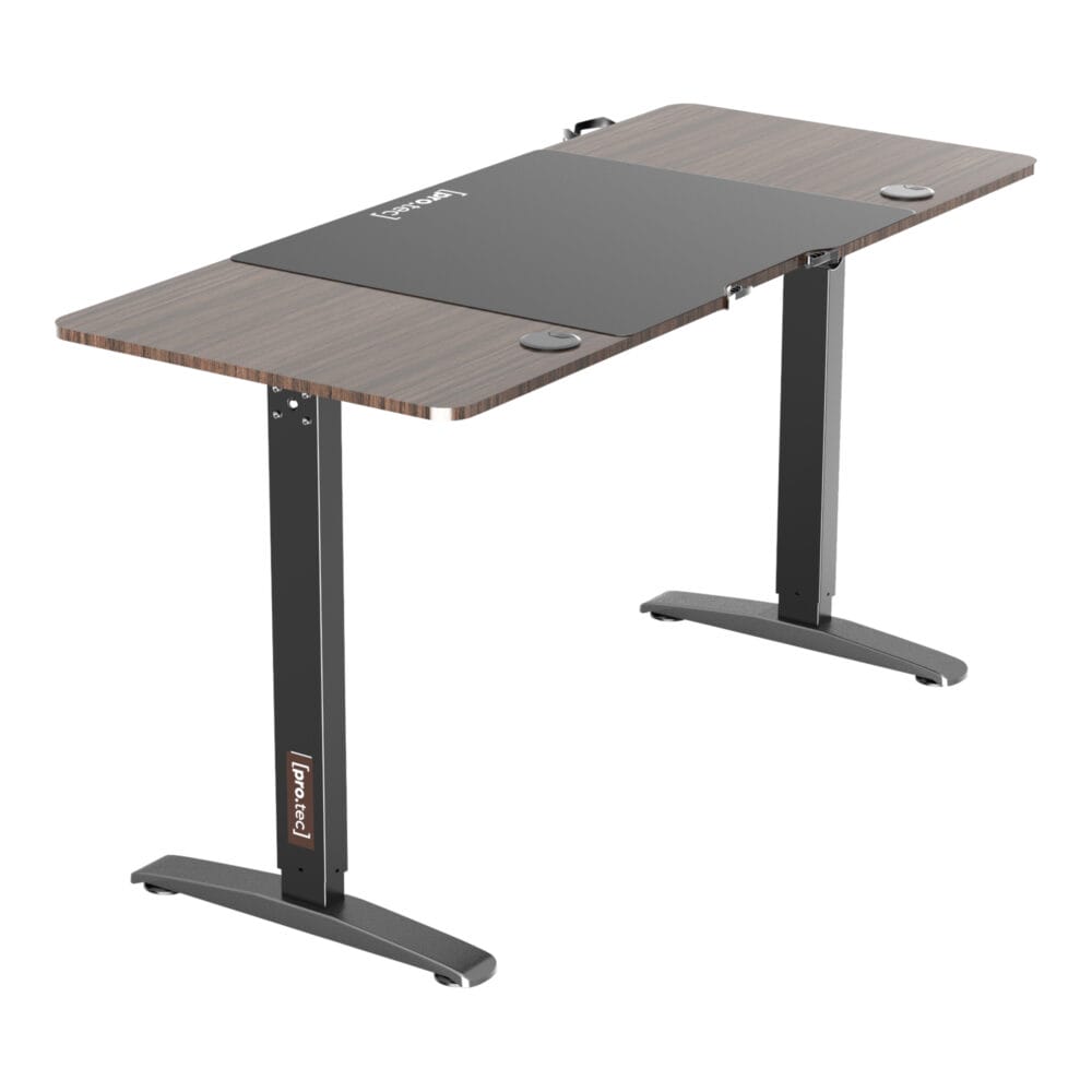 Höhenverstellbarer Tisch Salinas elektrisch 140x60cm Walnuss-Optik