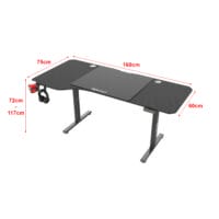 Höhenverstellbarer Tisch Virolahti 160x75cm schwarz