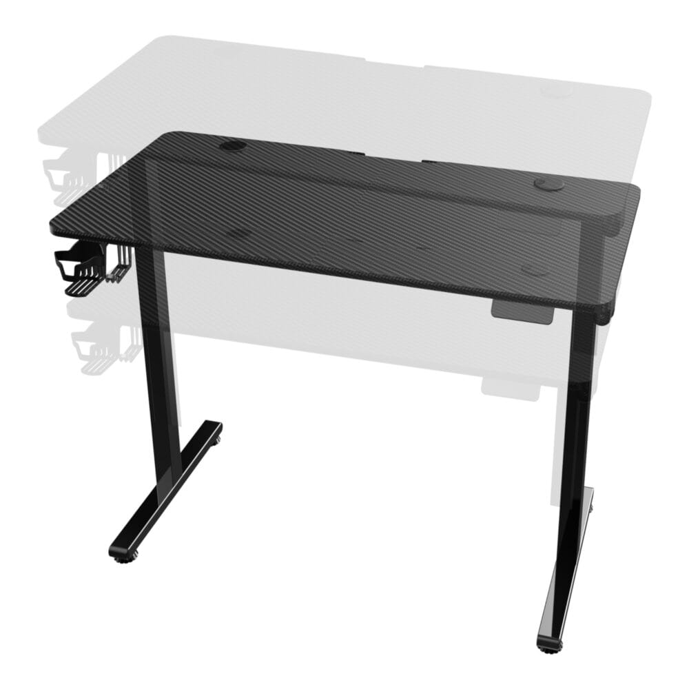Höhenverstellbarer Tisch Stryn 120x60cm schwarz