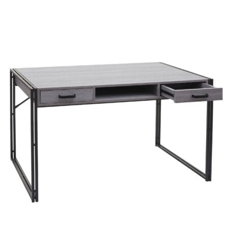 Schreibtisch Bürotisch 121x70cm ~ grau 3D-Struktur