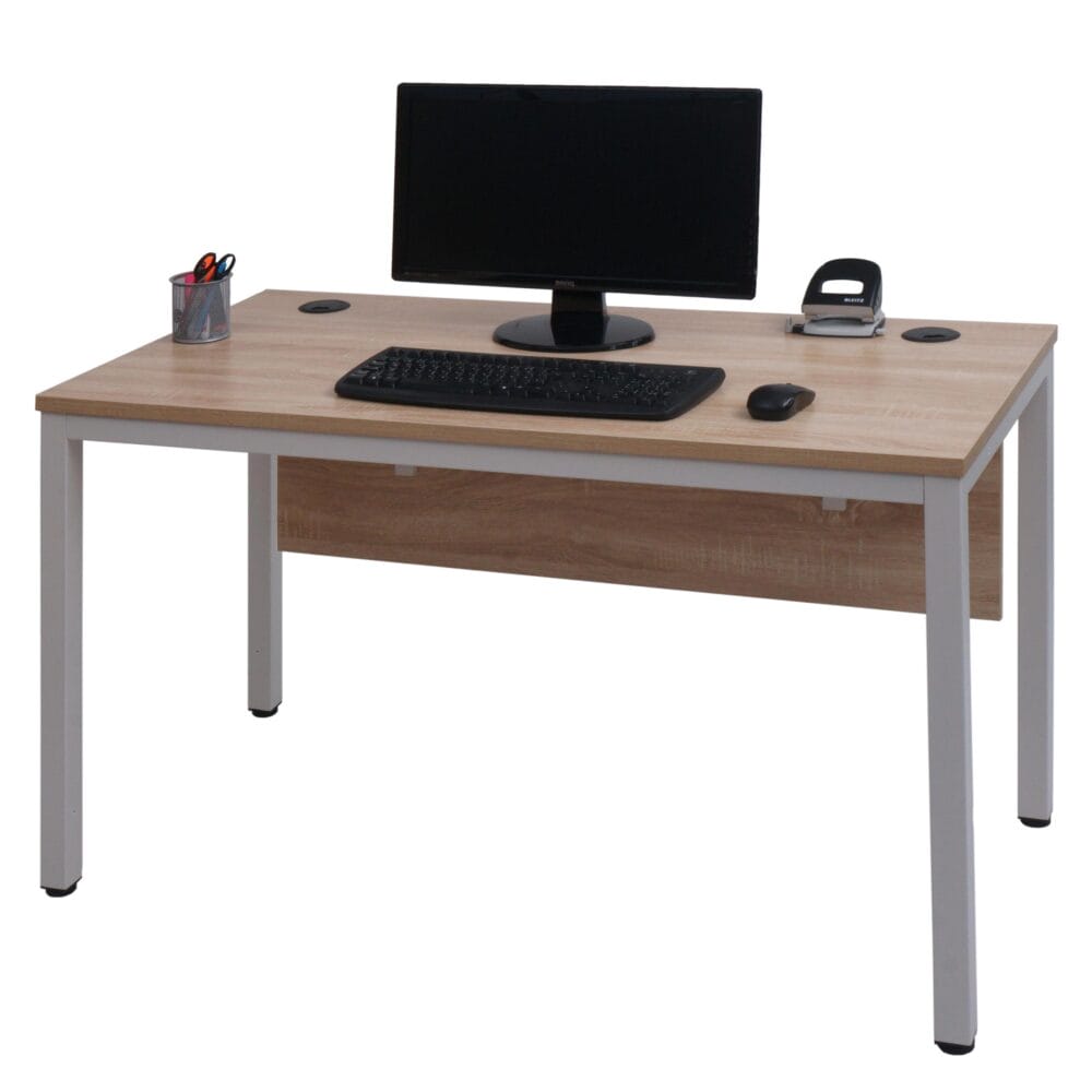 Schreibtisch Bürotisch Computertisch 120x60cm natur-weiss