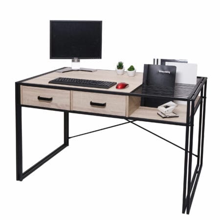 Schreibtisch Bürotisch Industrial 76x120x70cm Eiche-Optik
