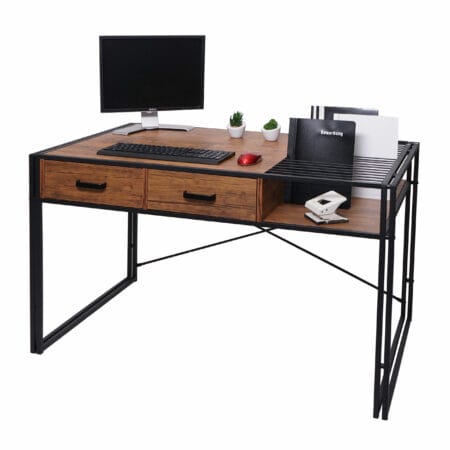 Schreibtisch Bürotisch Industrial 76x120x70cm braun