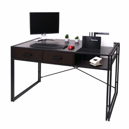 Schreibtisch Bürotisch Industrial 76x120x70cm dunkelbraun