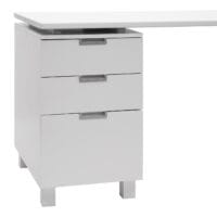 Schreibtisch Bürotisch mit Schubladen und Regal 150x60cm weiss