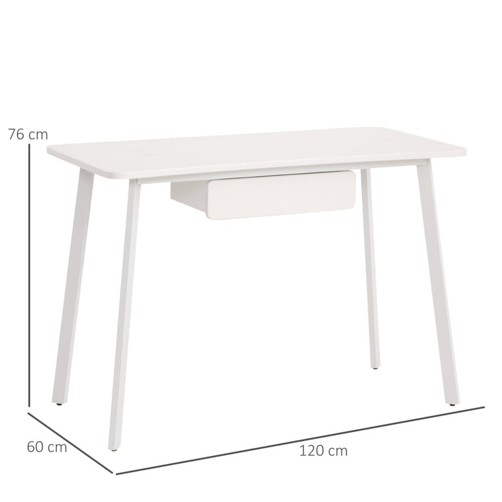 Schreibtisch Elegant Bürotisch mit Schubladen 120x60x76cm