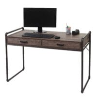 Schreibtisch Industriedesign 75x120x60cm ~ braun Wildeiche-Optik