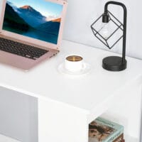 Schreibtisch Küchentisch mit Regal weiss 120x55x120cm