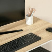 Schreibtisch mit Bücherregal Computertisch 115x 55x75cm