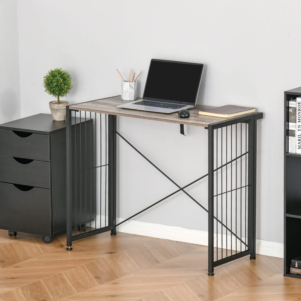 Schreibtisch mit Metallrahmen 90x45x74cm
