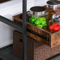 Servierwagen Küchenwagen Kücheninsel mit 4 Ablagen Industrie-Design