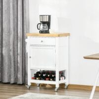 Servierwagen Küchenwagen Kücheninsel mit Weinregal