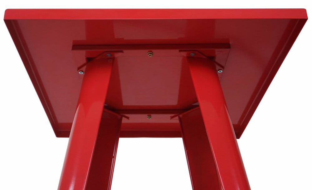 Set Stehtisch + 2x Barhocker Metall Industriedesign ~ rot