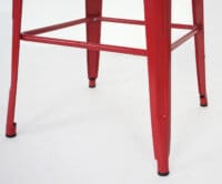 Set Stehtisch + 2x Barhocker Metall Industriedesign ~ rot