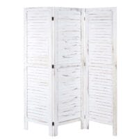 Shabby Chic Paravent 170x120cm ~ weiss