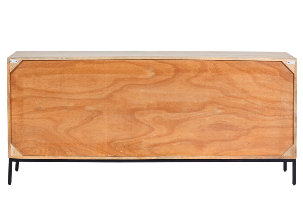 Sideboard Kommode Schrank Massiv-Holz Mango 79x176x42cm natur