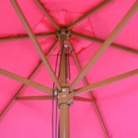 Sonnenschirm Florida Marktschirm Ø3m Holz pink