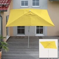 Sonnenschirm N23 Gartenschirm 2x3m rechteckig neigbar Alu gelb