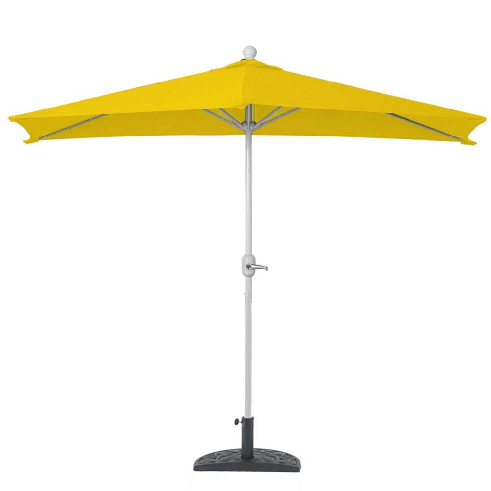 Sonnenschirm halbrund Parla Alu 270cm gelb mit Ständer