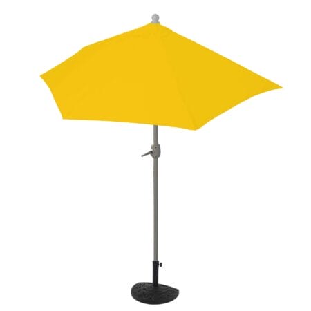 Sonnenschirm halbrund Parla Alu 300cm gelb mit Ständer