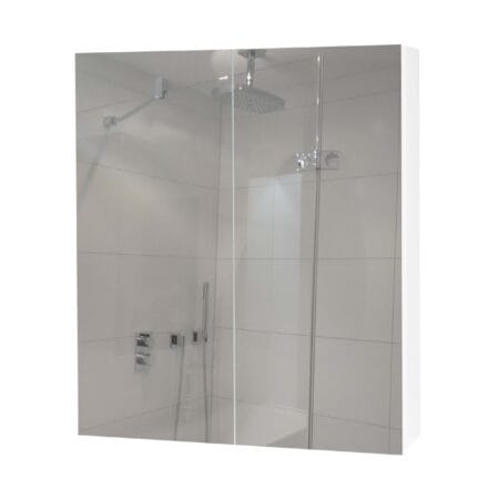 Spiegelschrank Badschrank Hängeschrank hochglanz 70x60x16cm weiss