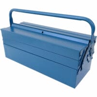 Stahl Werkzeugkoffer klappbar - blau - 530x200x210mm