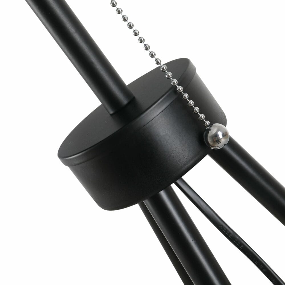 Stehlampe Stahlbeine 152cm E27 schwarz / weiss