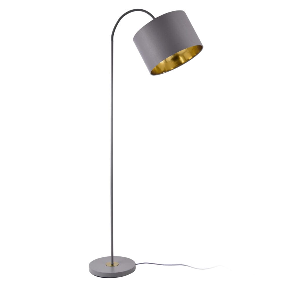 Stehlampe Toledo 173cm 1xE27 Metall Grau
