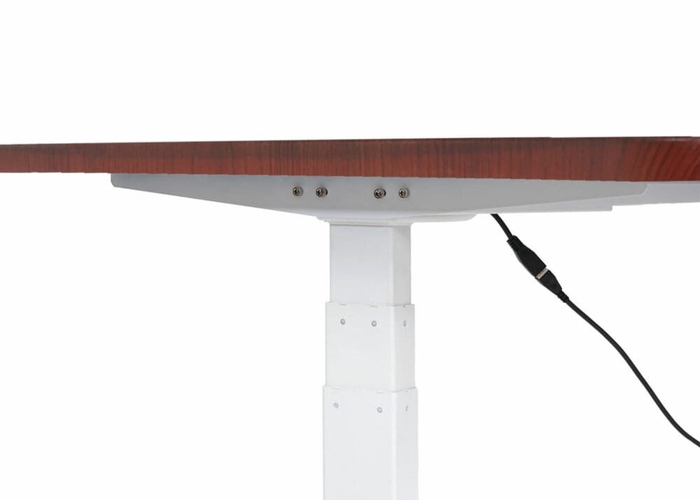 Stehpult Schreibtisch elektrisch höhenverstellbar mit Memory Kirsch-Dekor