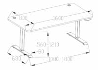 Stehpult Schreibtisch höhenverstellbar braun Struktur