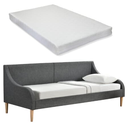 Tagesbett Sofa 90x200 cm mit Kaltschaummatratze Dunkelgrau