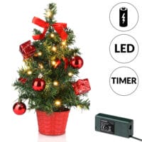 Tannenbaum Mini Weihnachtsbaum 36cm geschmückt  ~ LED