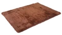 Teppich Shaggy Hochflor flauschig 160x120cm ~ dunkelbraun