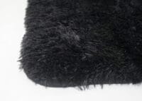 Teppich Shaggy Hochflor flauschig 160x120cm ~ schwarz