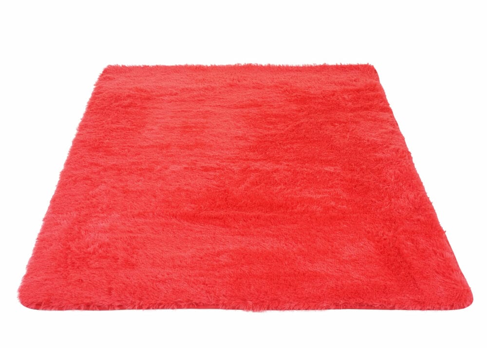 Teppich Shaggy Hochflor flauschig 200x140cm ~ rot