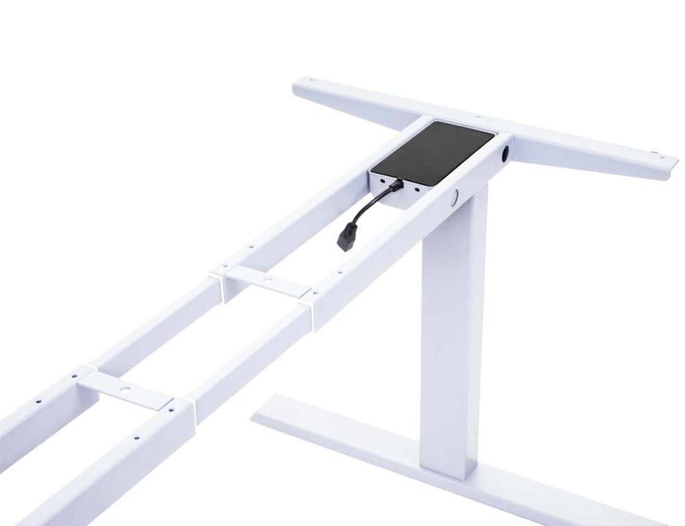 Tischgestell elektrisch höhenverstellbar für Eck-Schreibtisch weiss