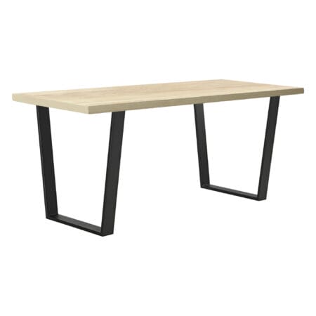 2er-Set Tischgestell Tischbeine 55-75x72cm Stahl Schwarz Matt