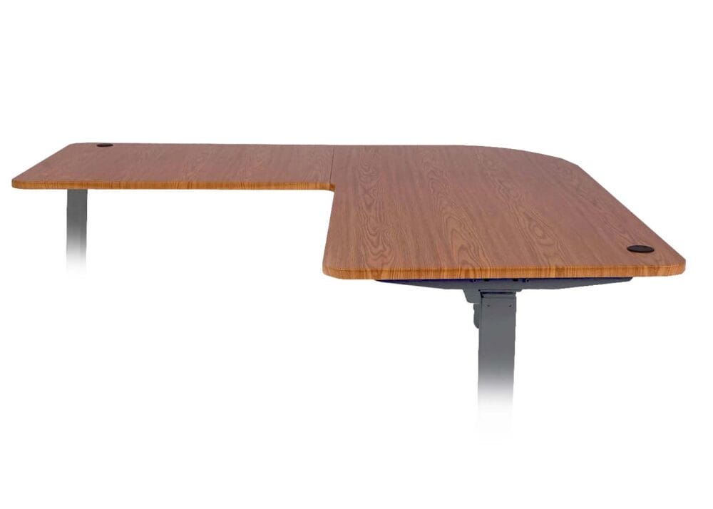 Tischplatte für Eck-Schreibtisch Schreibtischplatte 90° braun-Struktur