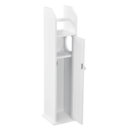 Toilettenpapierhalter Badregal mit Ablage Falkenberg 78x20x18 cm Weiss
