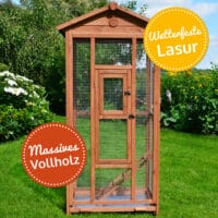 Voliere Holz Vogelvoliere L