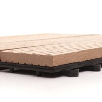 WPC Gartenfliese Rhone + Abschluss Holzoptik 1m2 Premium versetzt