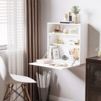Wandklapptisch Schreibtisch mit Stauraum Klappbarer 64x20x60cm